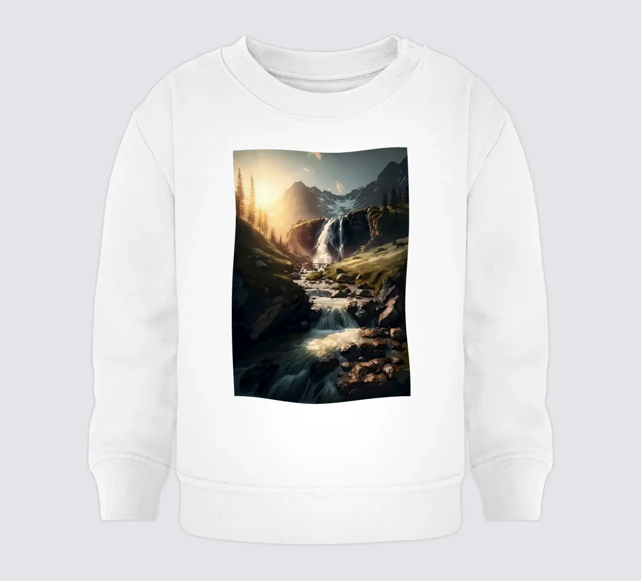 Cascata al tramonto felpa neonato da Ginnery