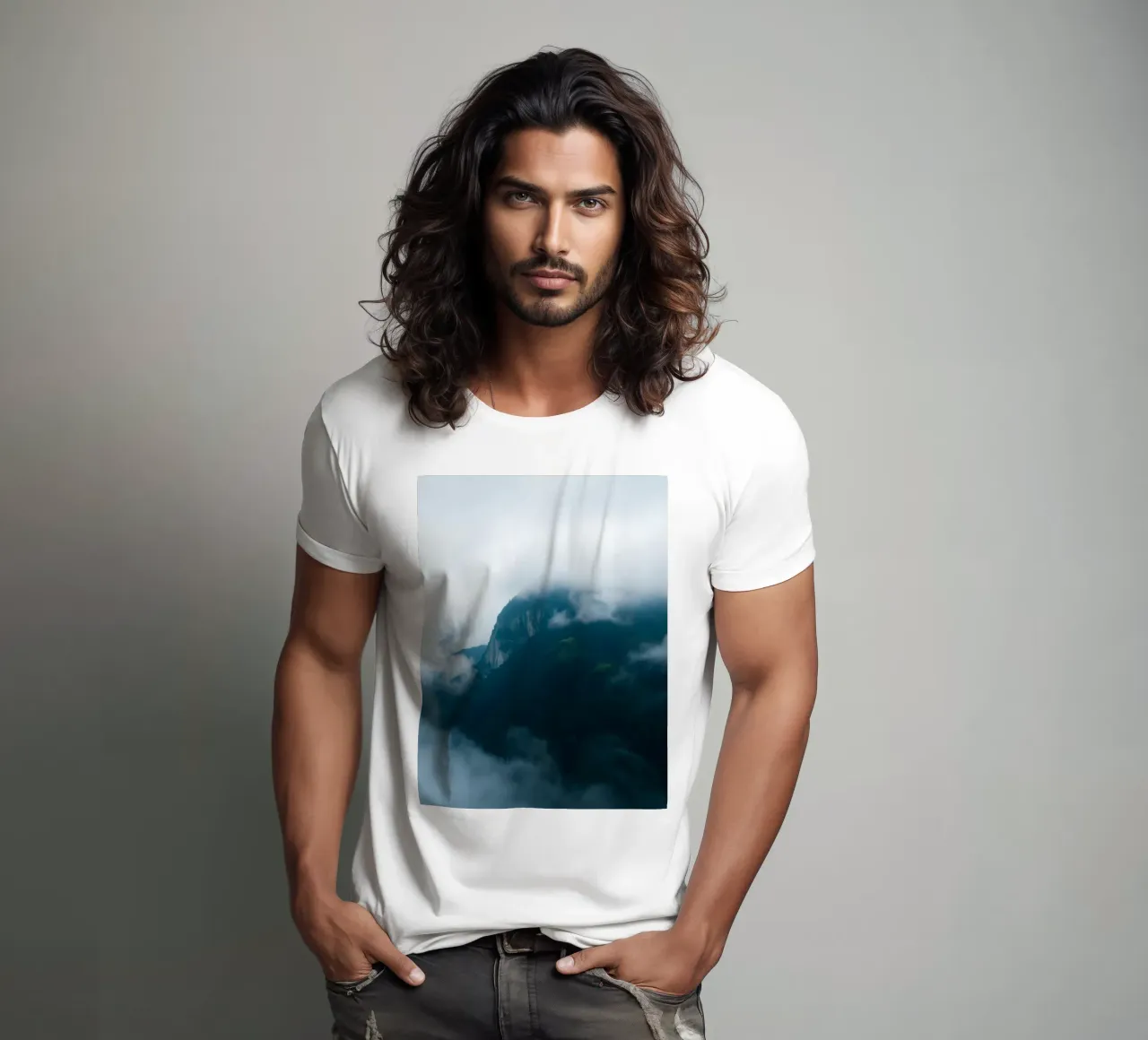 Catene montuose mistiche avvolte nella nebbia t-shirt da DesignDoodle