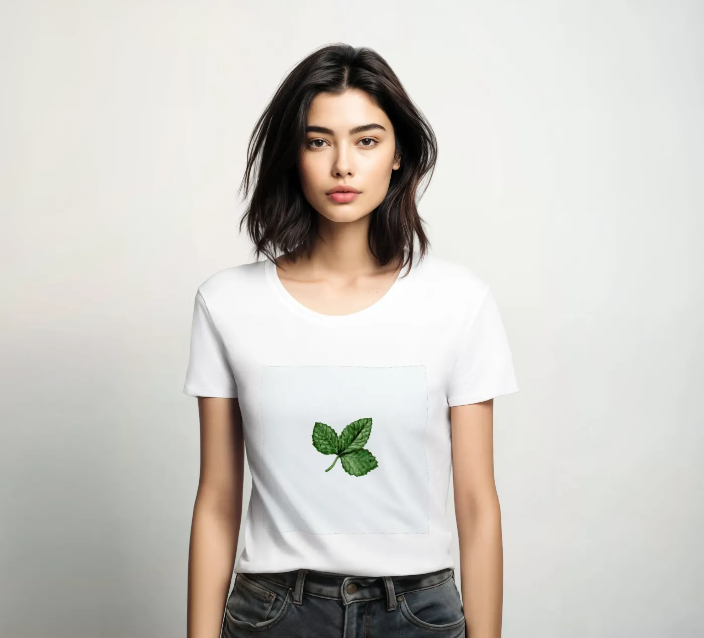 Strawberry Leaf dames t-shirt getailleerd van Maria Vdovichenko