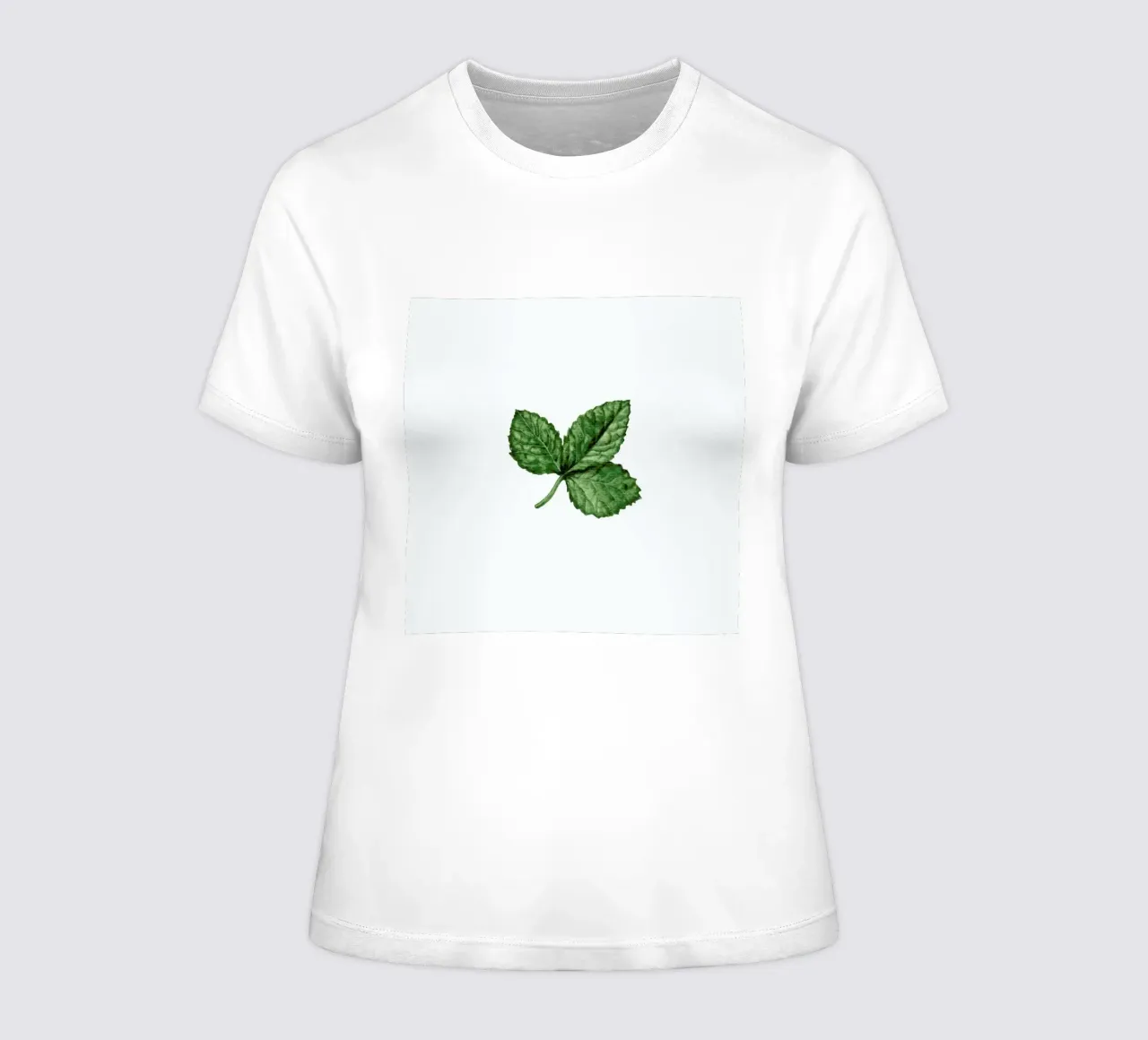 Strawberry Leaf women's fitted t-shirt by Maria Vdovichenko