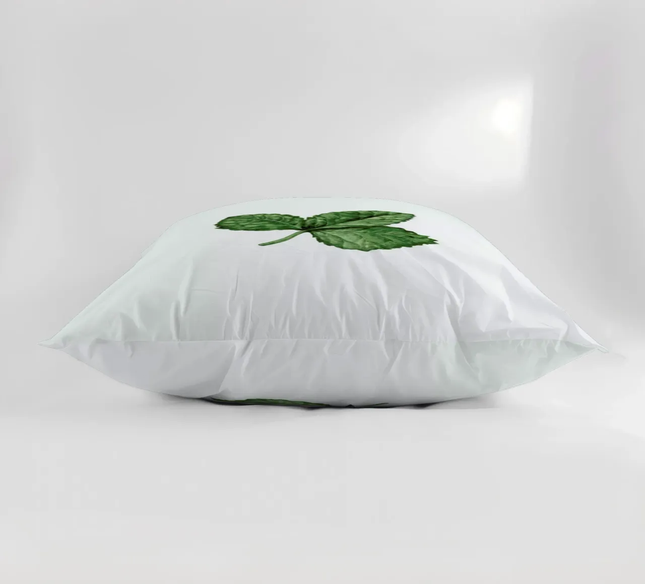 Strawberry Leaf decorative cushion by Maria Vdovichenko