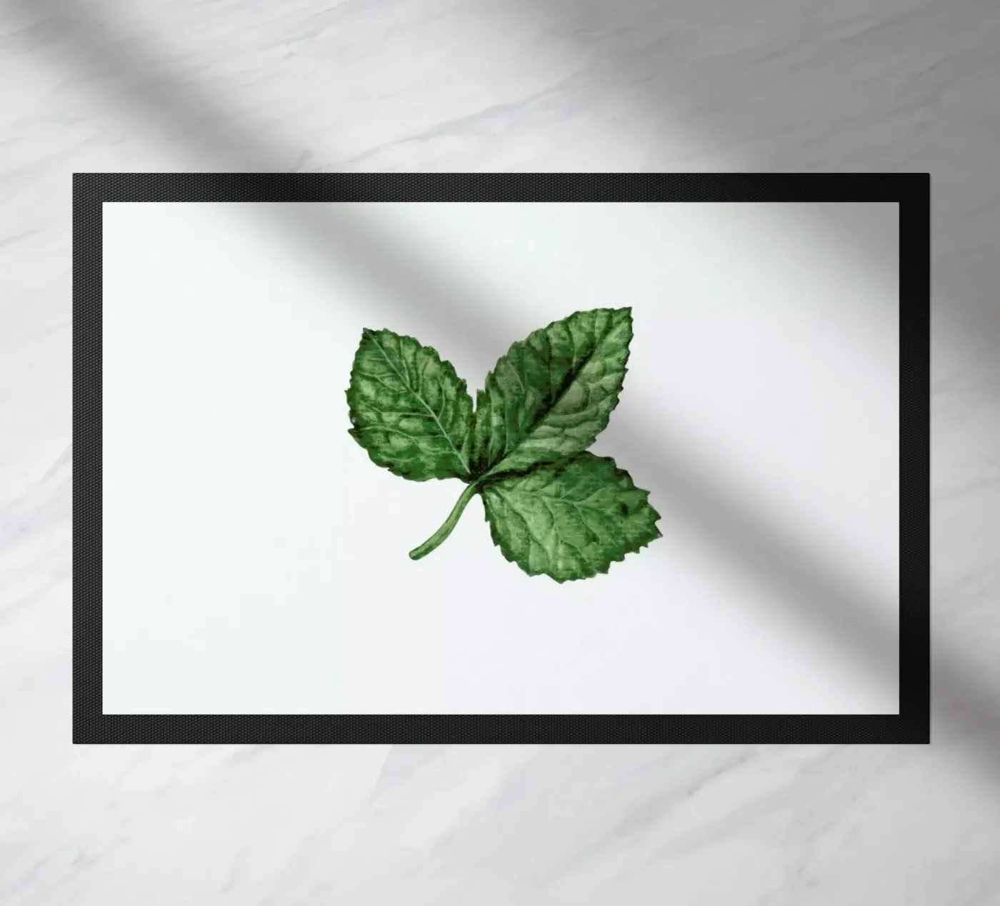 Strawberry Leaf doormat by Maria Vdovichenko