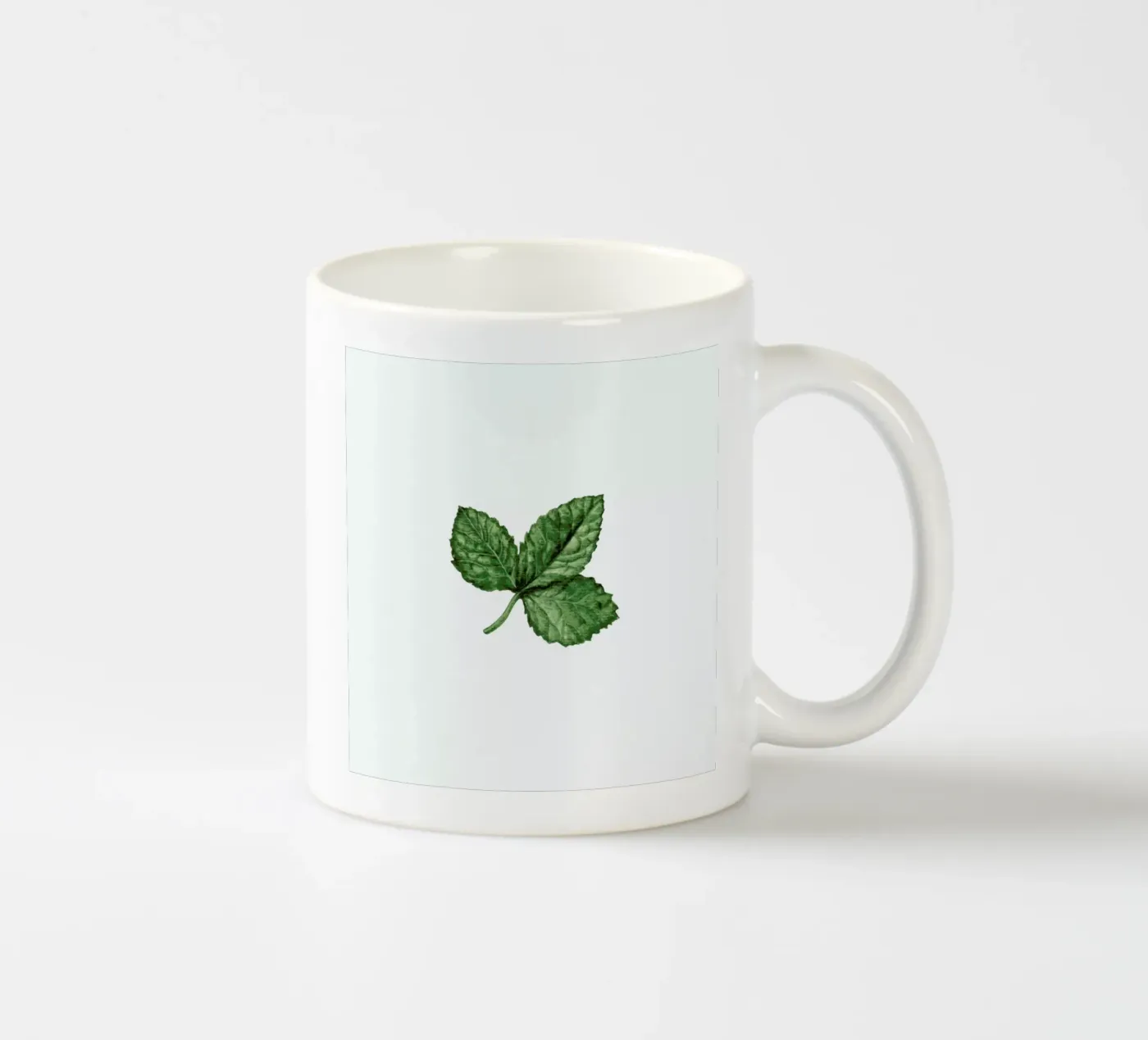 Strawberry Leaf ceramic mug by Maria Vdovichenko