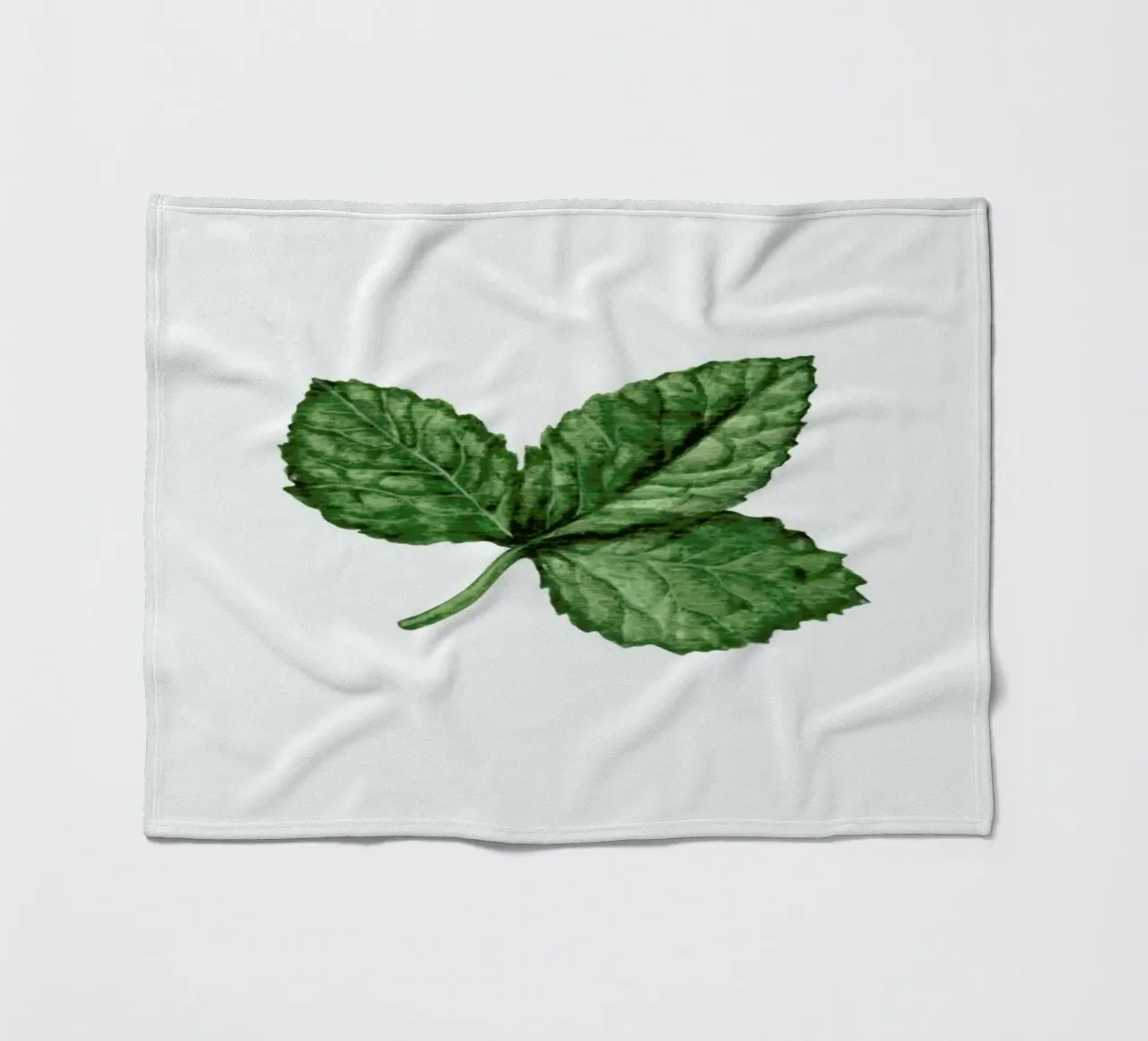 Strawberry Leaf fleecedeken van Maria Vdovichenko