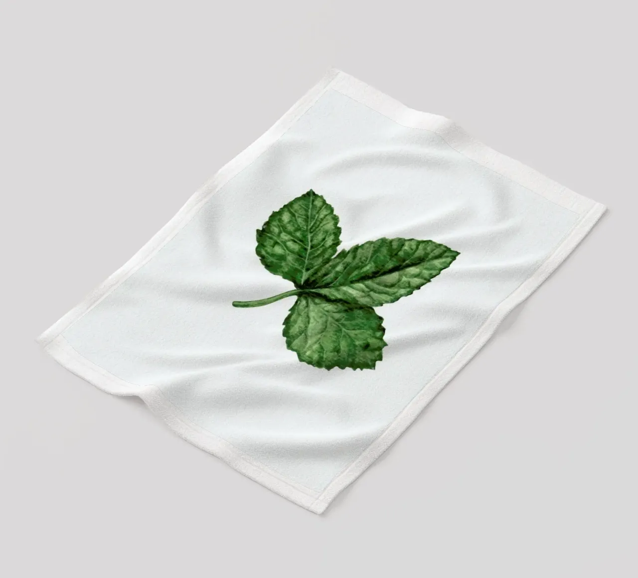 Strawberry Leaf fleecedeken van Maria Vdovichenko
