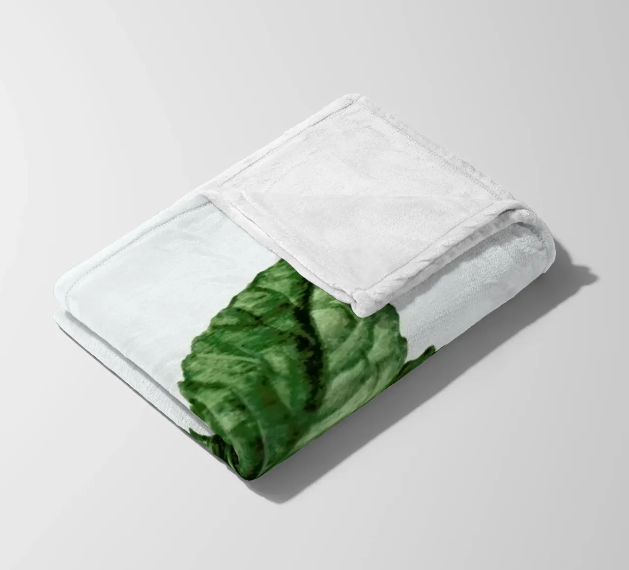 Strawberry Leaf fleece blanket by Maria Vdovichenko
