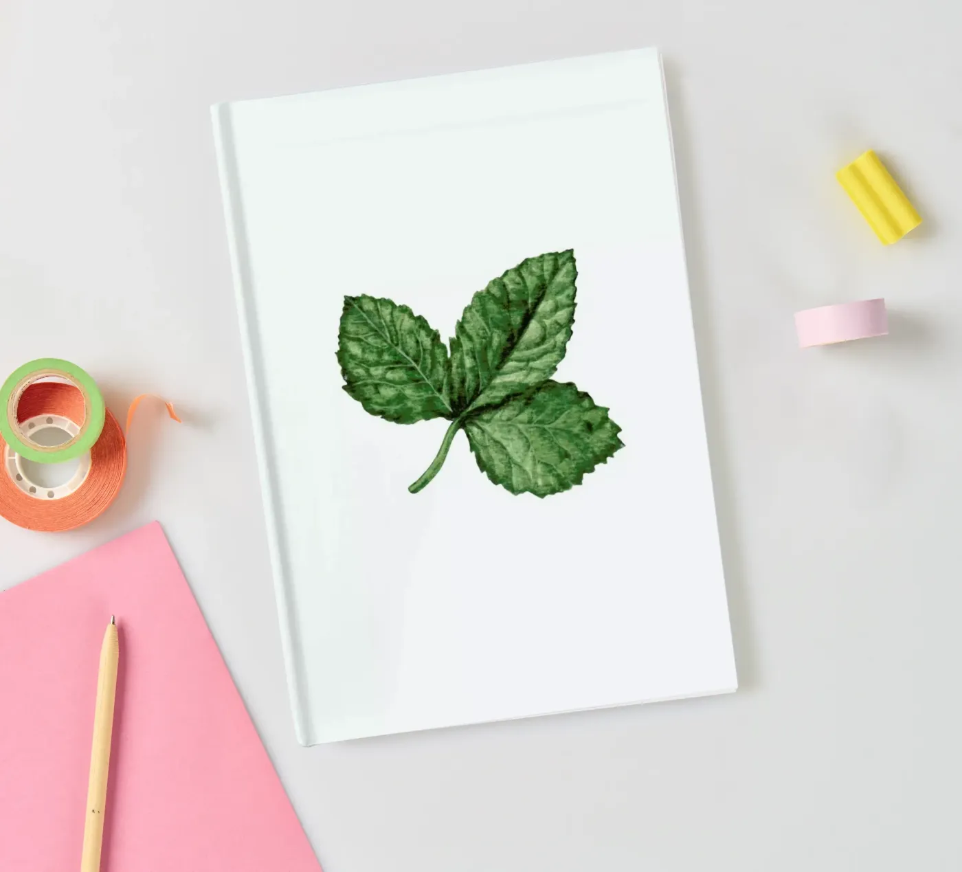 Strawberry Leaf notebook by Maria Vdovichenko