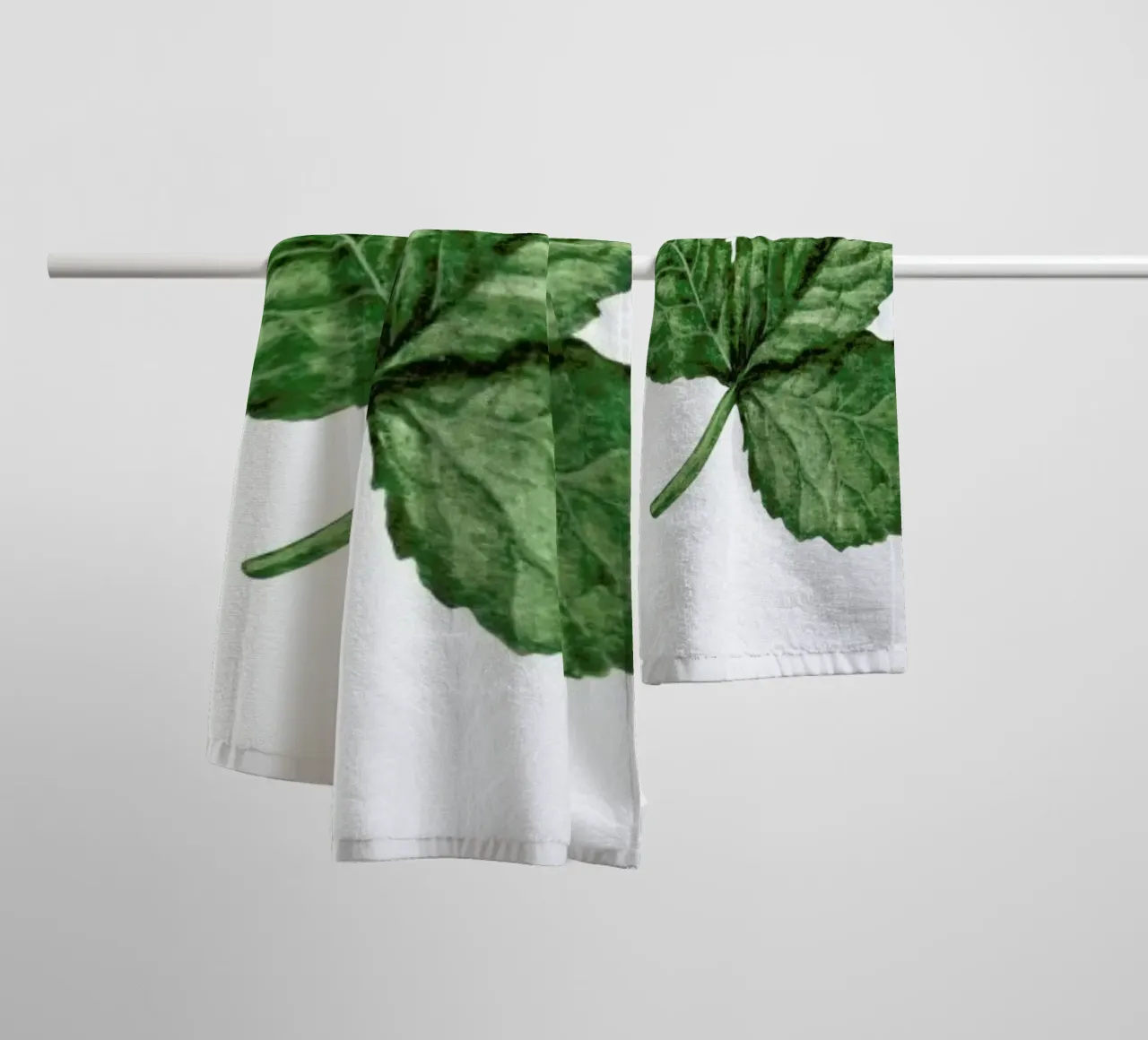 Strawberry Leaf towel by Maria Vdovichenko