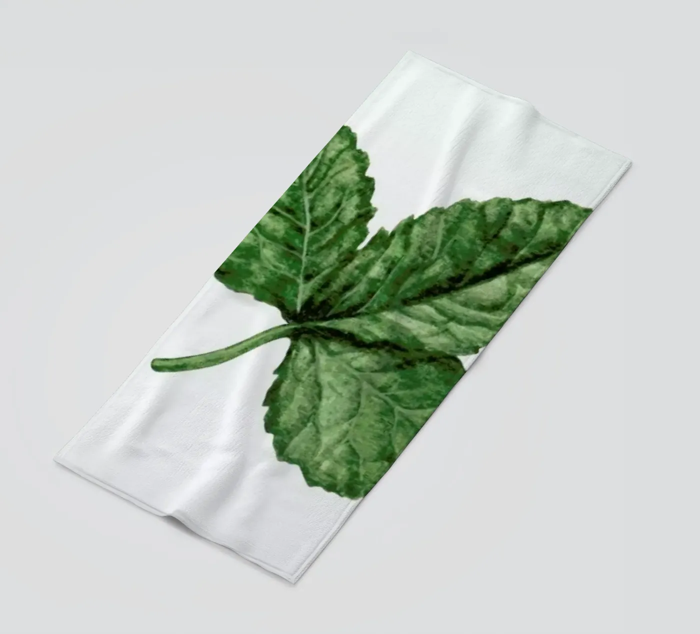Strawberry Leaf beach towel by Maria Vdovichenko