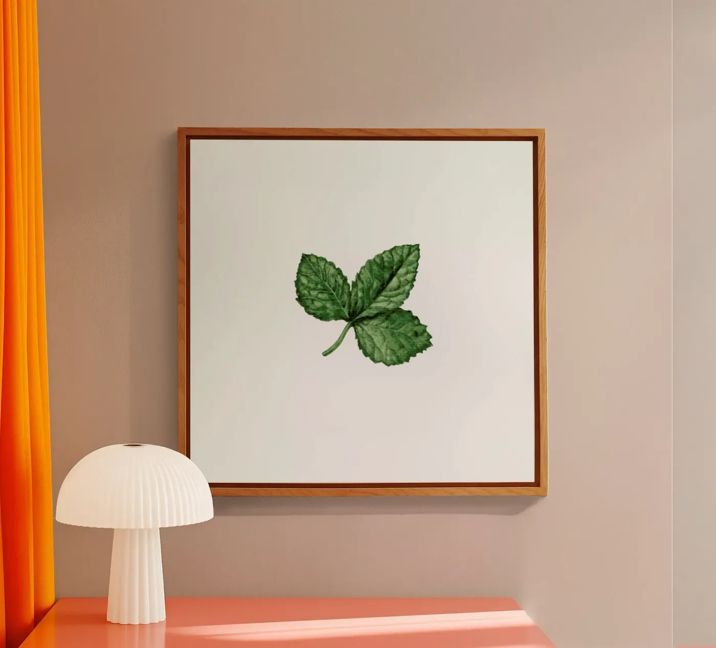 Strawberry Leaf Acryl-Glas von Maria Vdovichenko