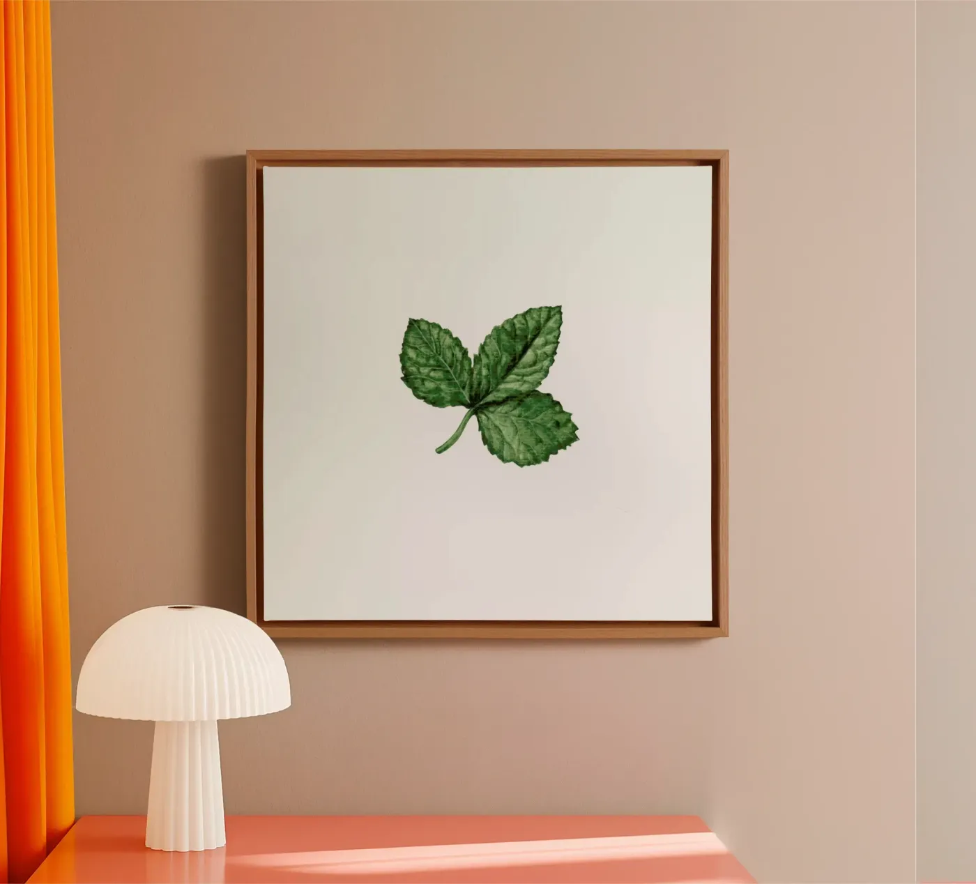 Strawberry Leaf Leinwand von Maria Vdovichenko