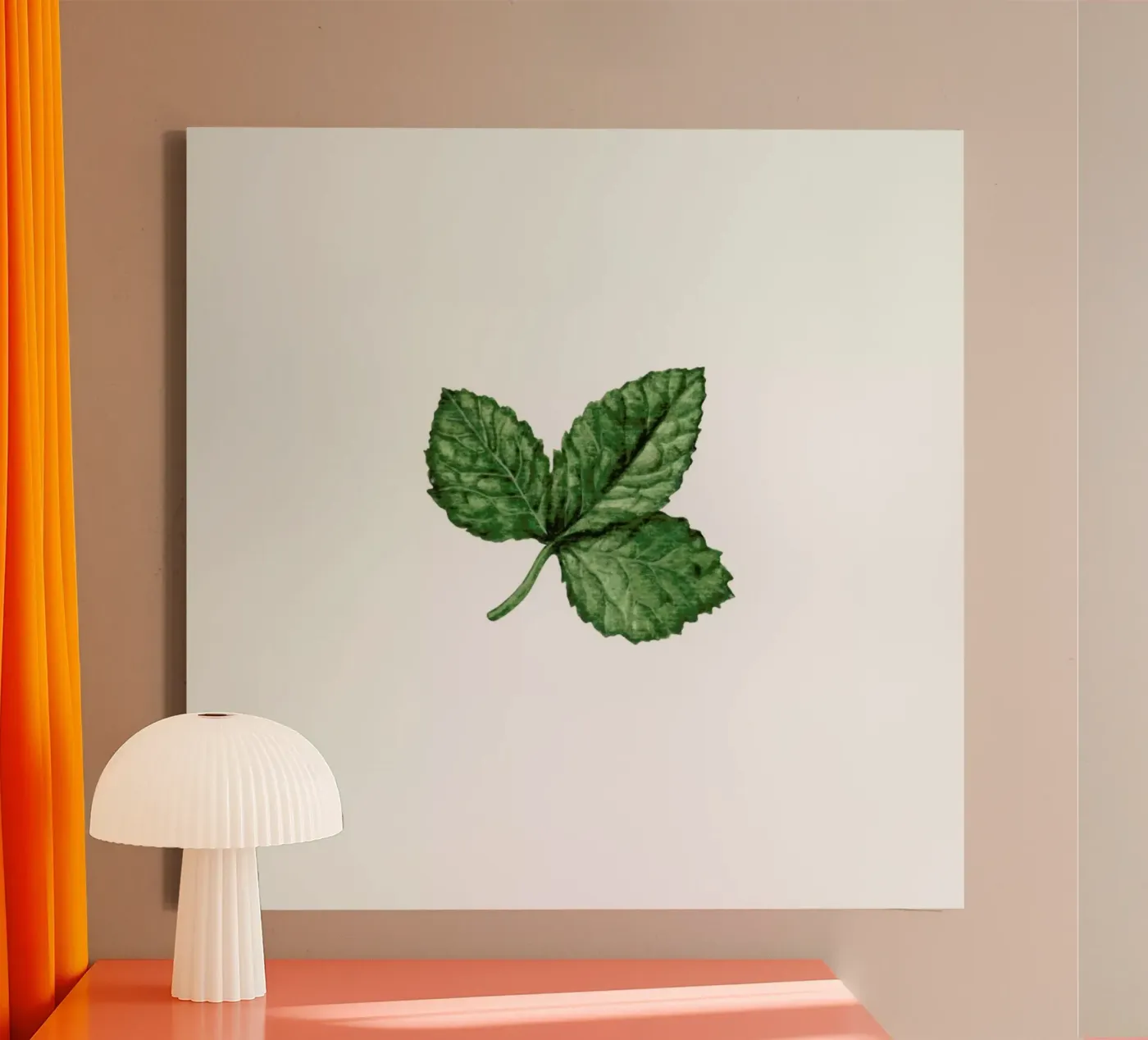 Strawberry Leaf Leinwand von Maria Vdovichenko