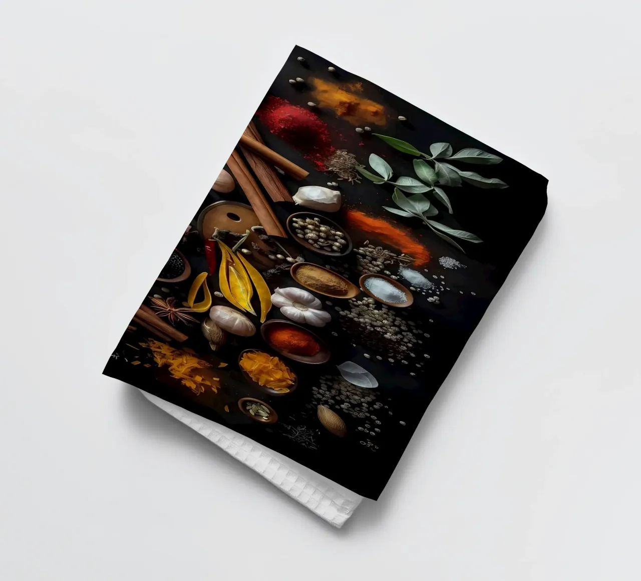 Spices Food and Kitchen tea towel by Ginnery