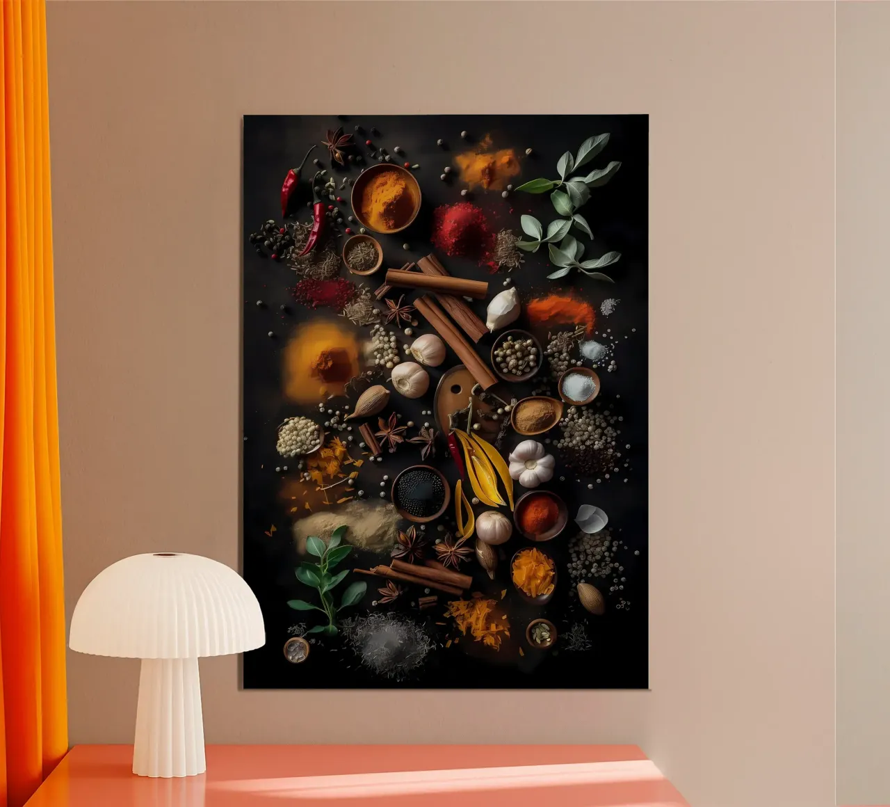 Spezie Cibo e cucina poster con telaio in plastica da Ginnery