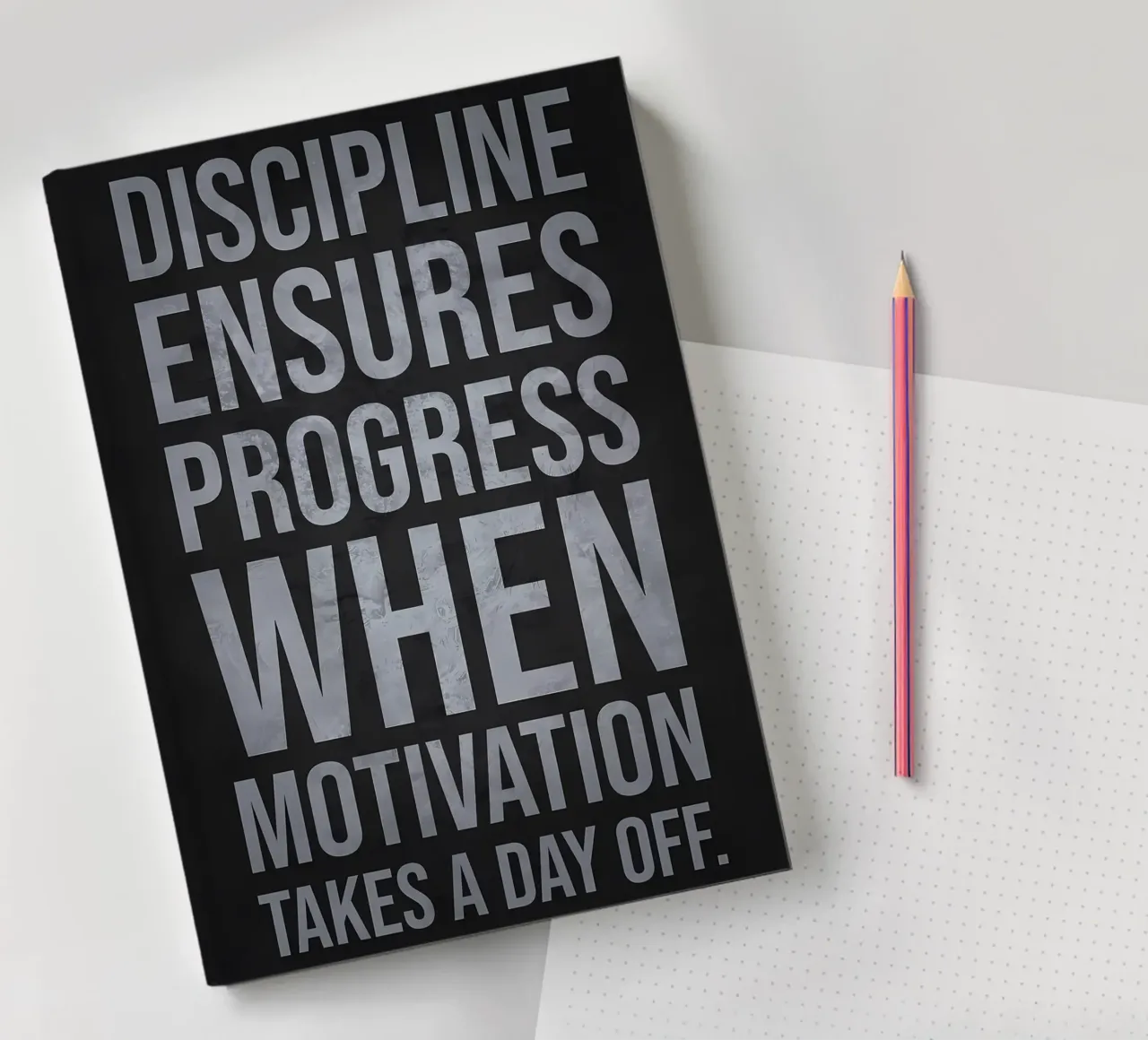 Discipline vs Motivation notebook by Delaplane