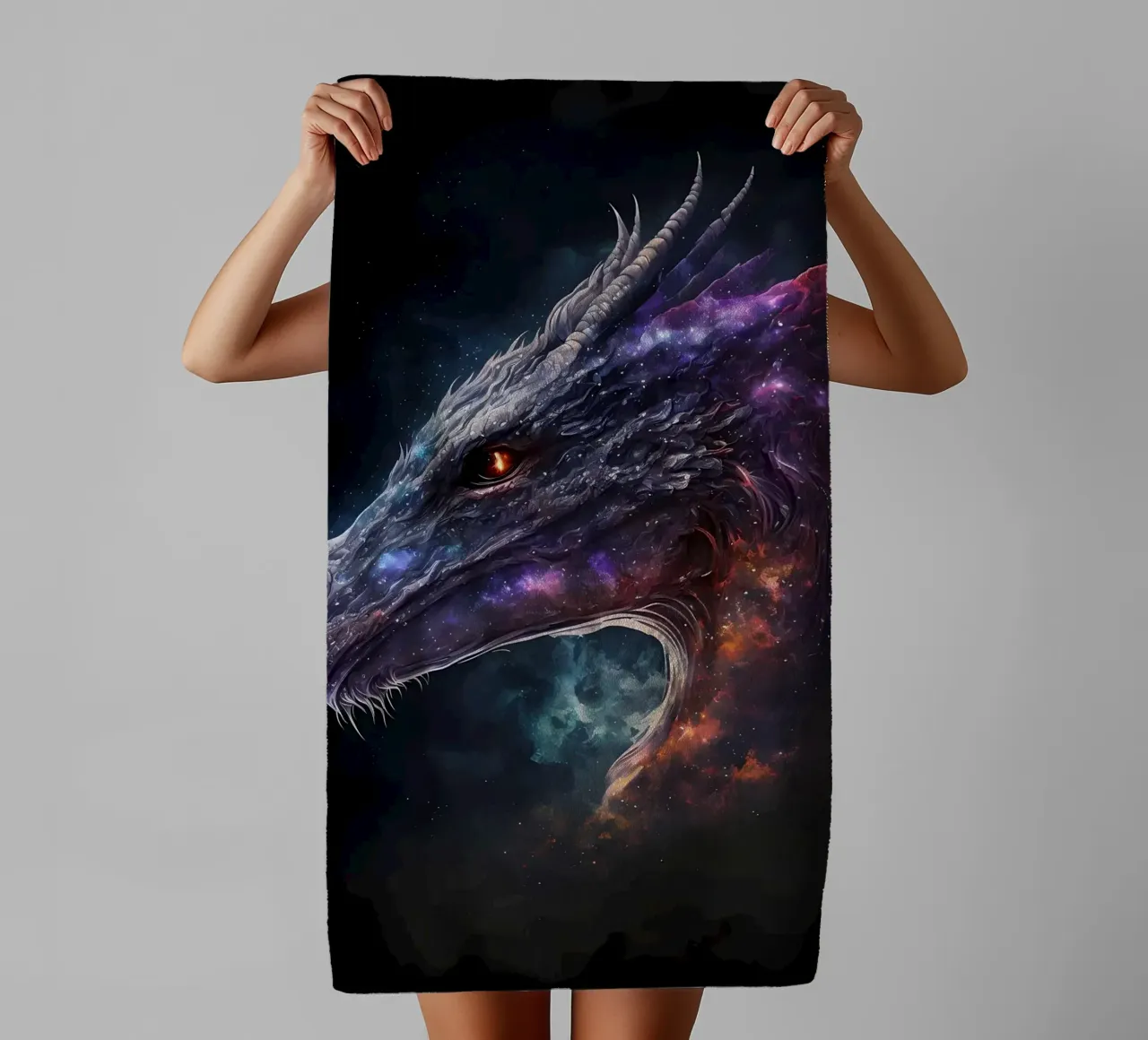 Drago spaziale fantasy asciugamano da bagno da Mikesell
