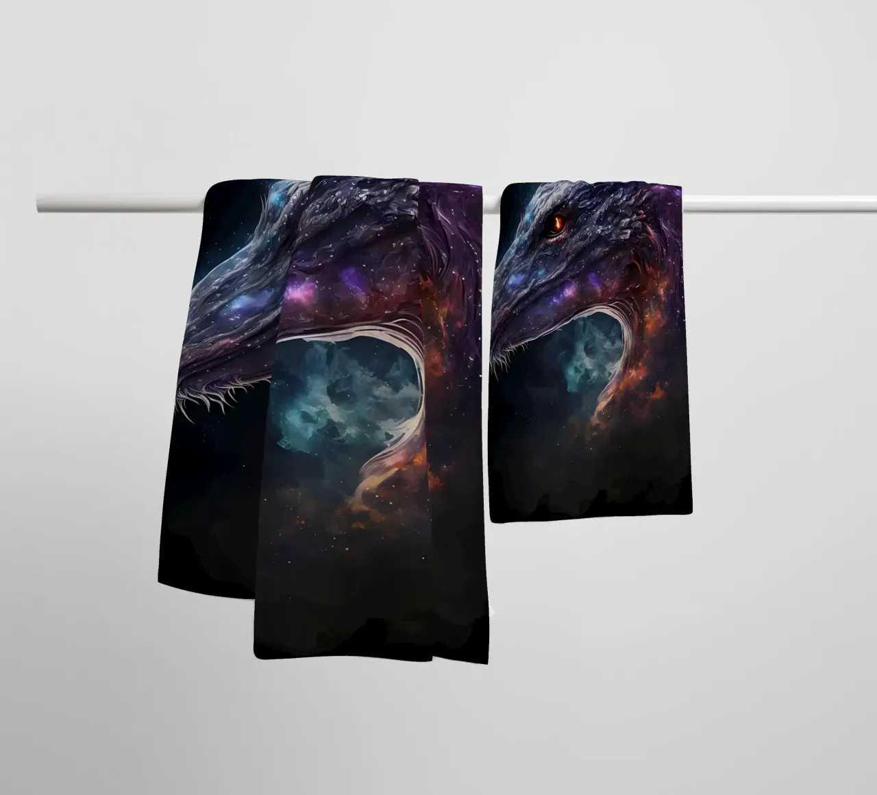 Drago spaziale fantasy asciugamano da bagno da Mikesell