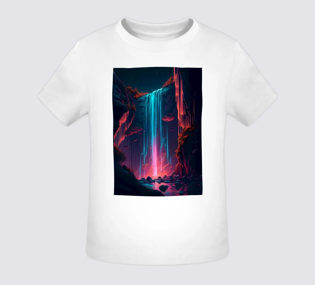 Futuristischer Wasserfall Baby T-Shirt von Ginnery