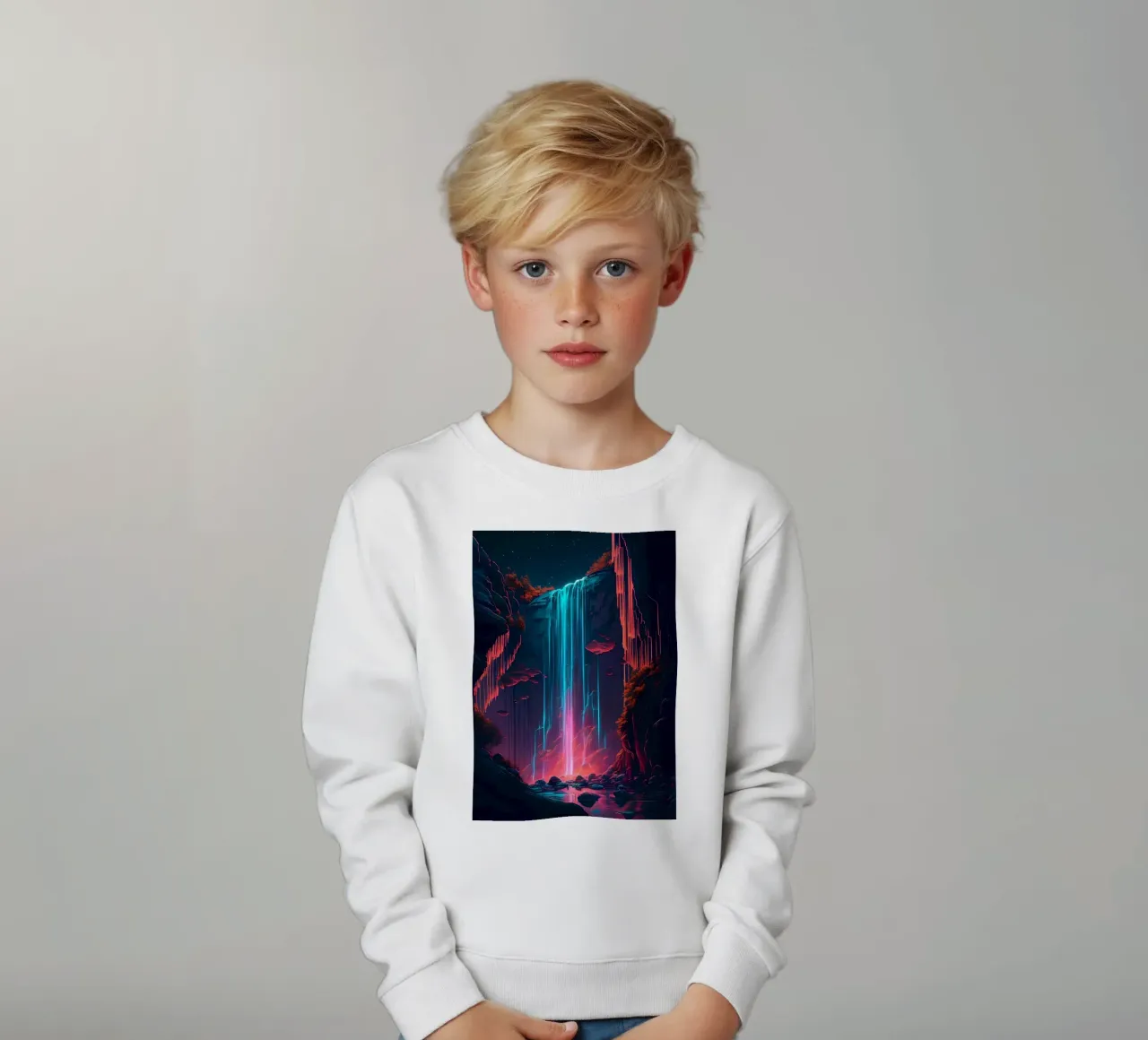 Cascata futuristica felpa bambino da Ginnery