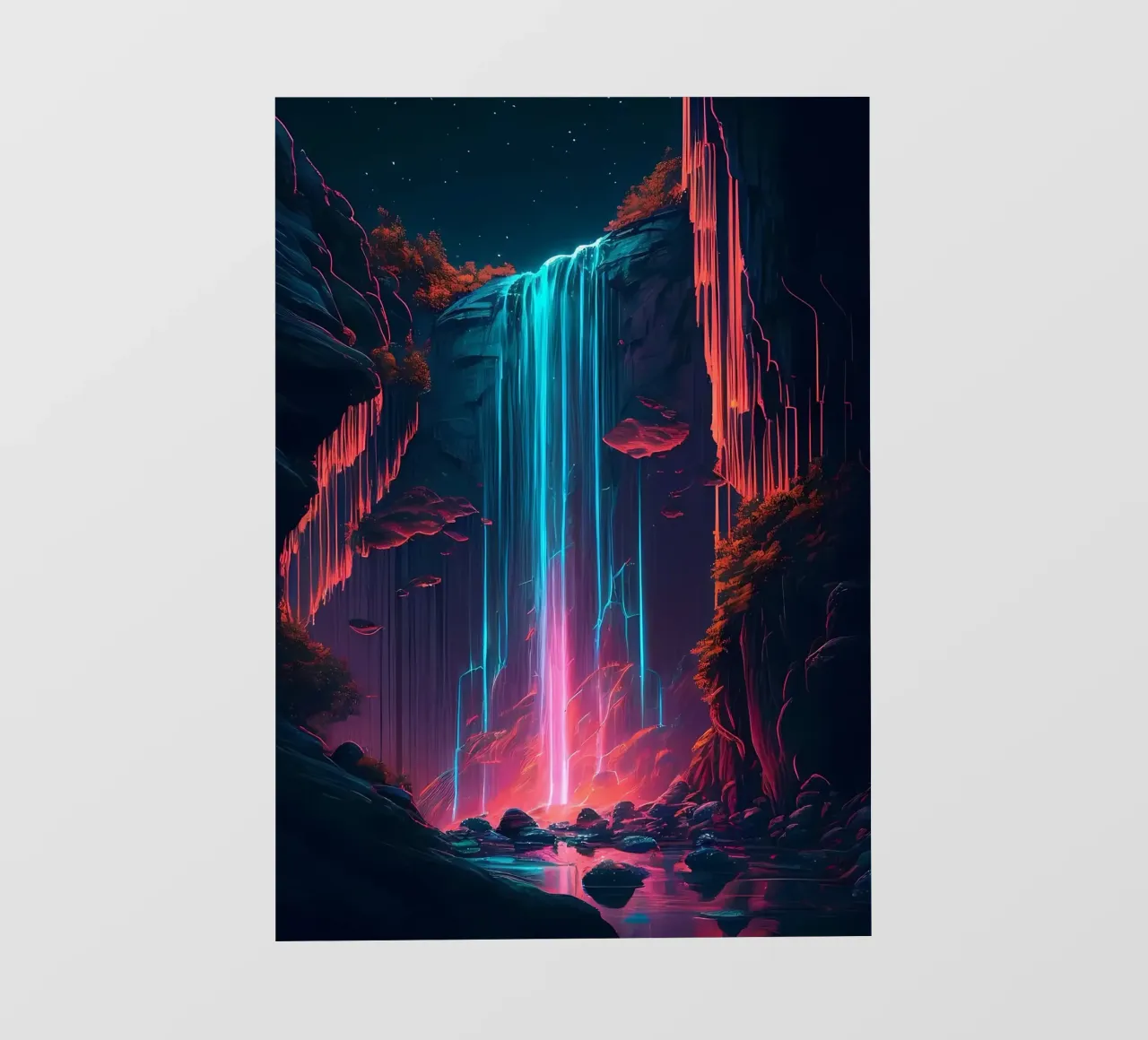 Futuristic Waterfall photo wallpaper by Ginnery