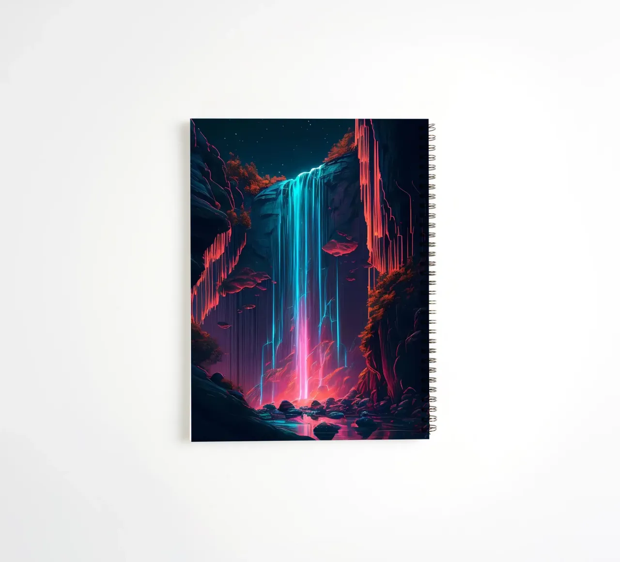 Futuristischer Wasserfall Ringbuch von Ginnery