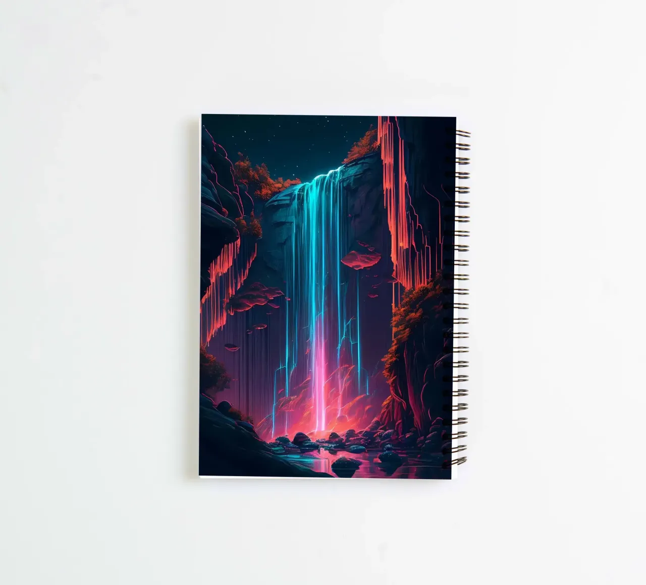 Futuristischer Wasserfall Ringbuch von Ginnery