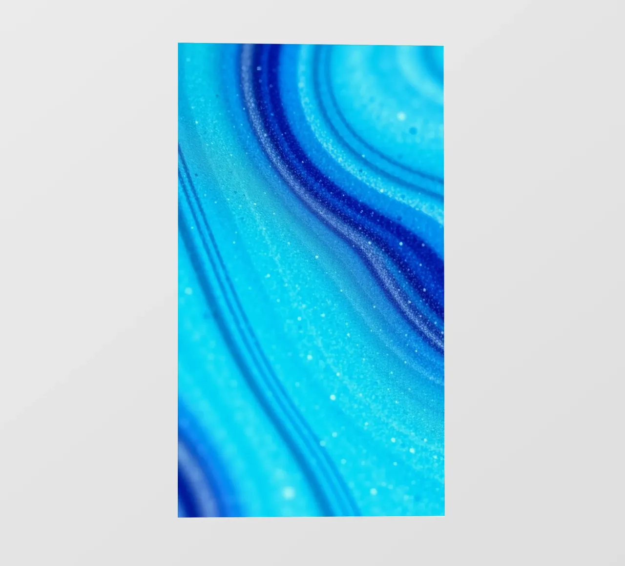 Lebendige abstrakte fließende blaue Wellen und schimmernde Elemente PVC Plane von DesignDoodle