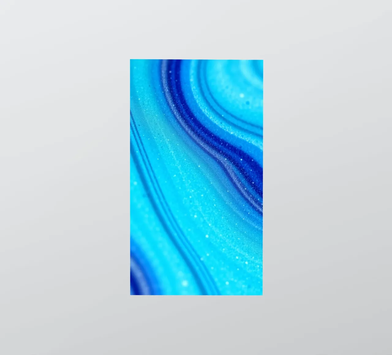 Lebendige abstrakte fließende blaue Wellen und schimmernde Elemente Sticker von DesignDoodle