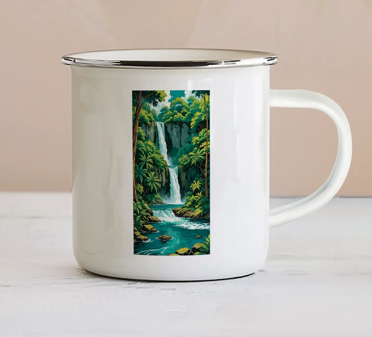 Poster minimalista 237 tazza in smalto da Kadynce