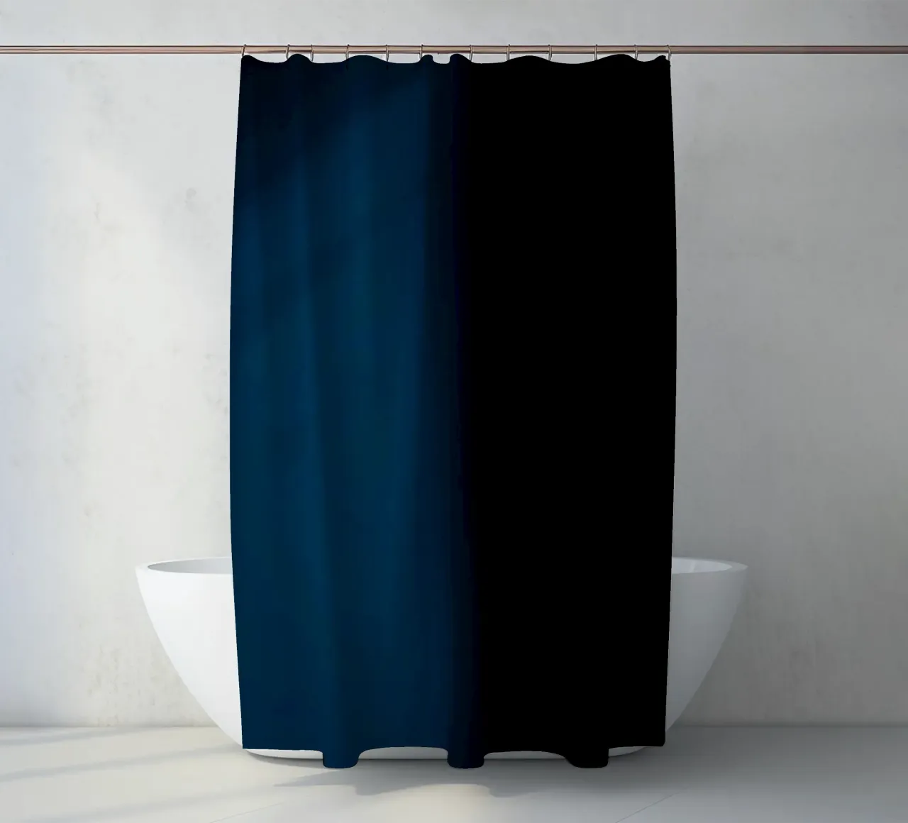 Uniek abstract blauw kleurverloop ontwerp perfecte woonkamer douchegordijn van DesignDoodle