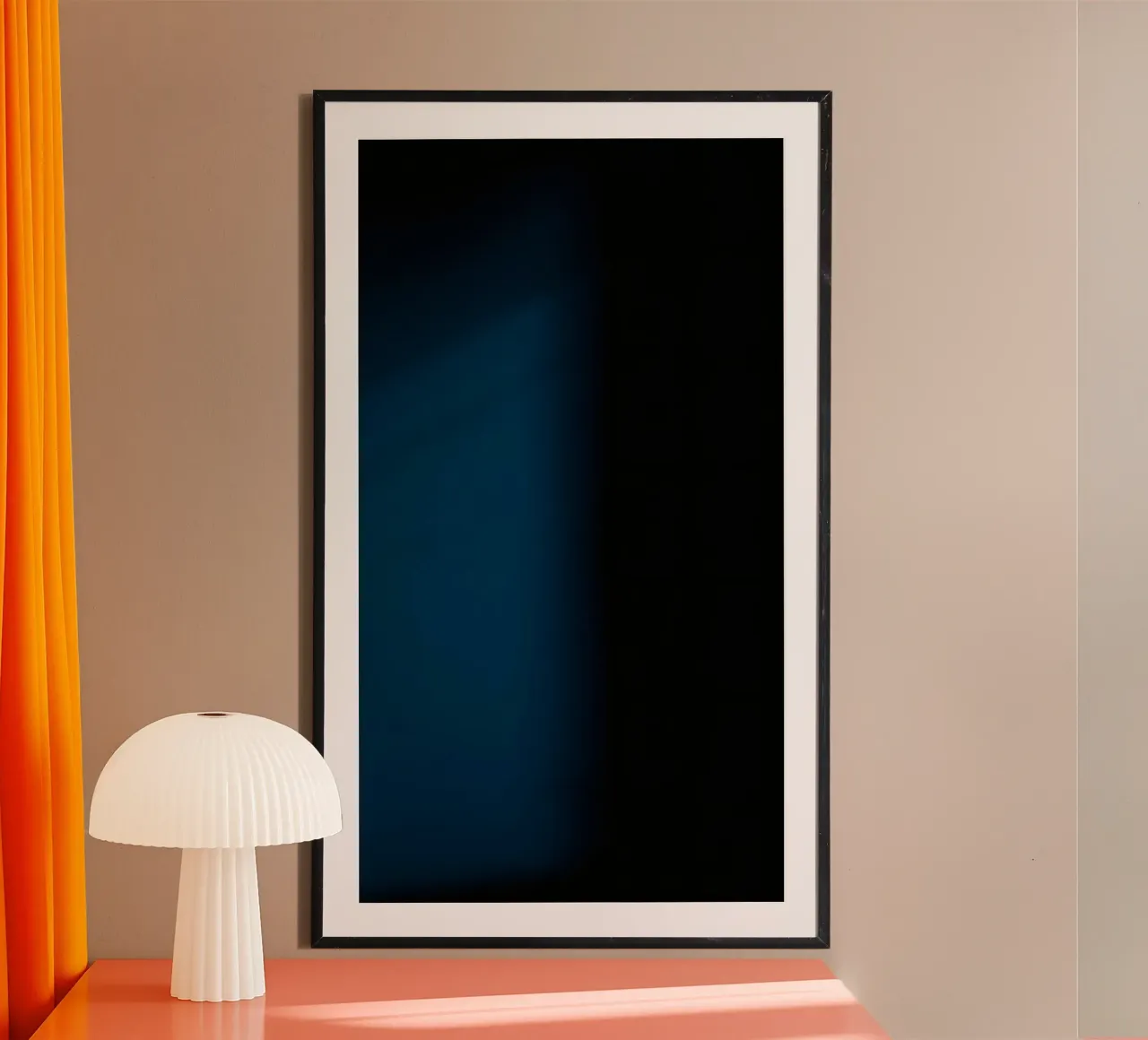 Uniek abstract blauw kleurverloop ontwerp perfecte woonkamer hahnemühle van DesignDoodle