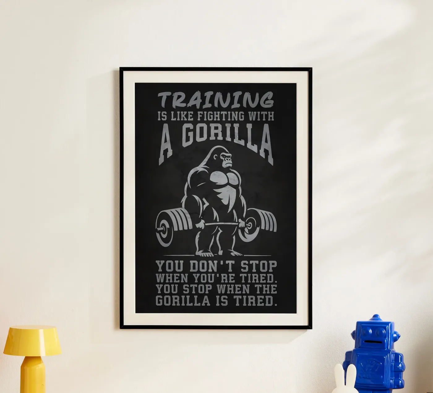 Training Fighting Gorilla poster by Delaplane