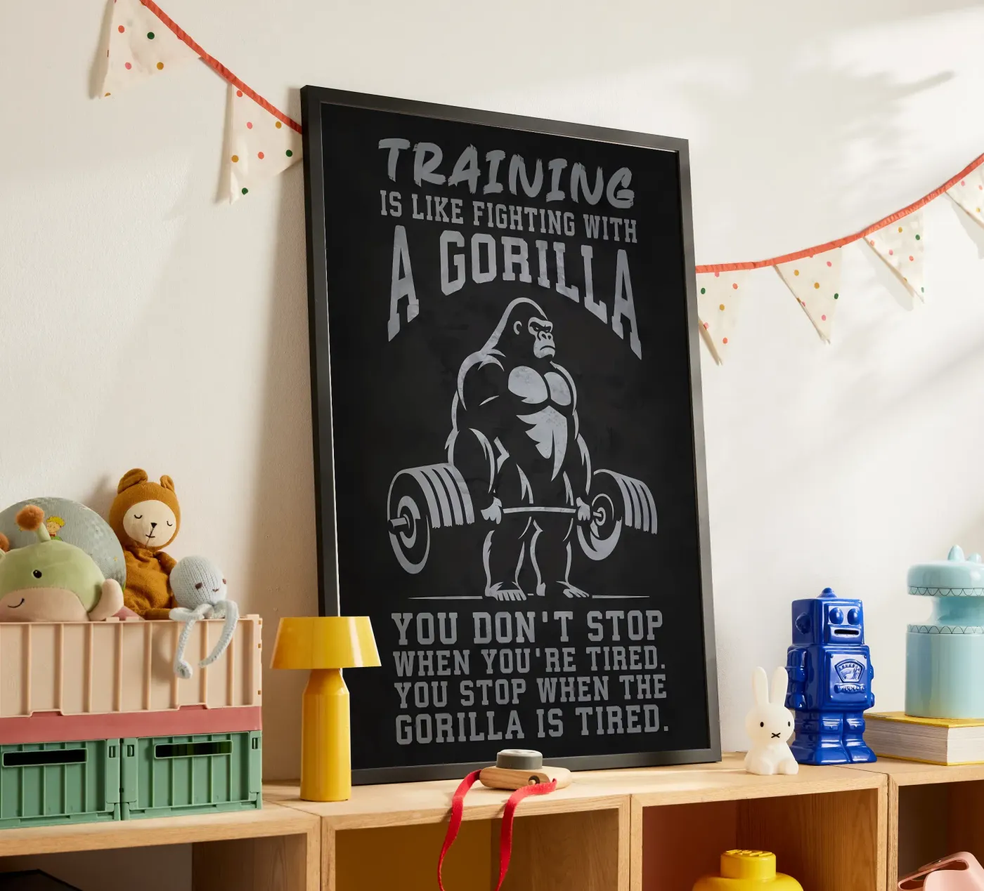 Training Fighting Gorilla poster by Delaplane