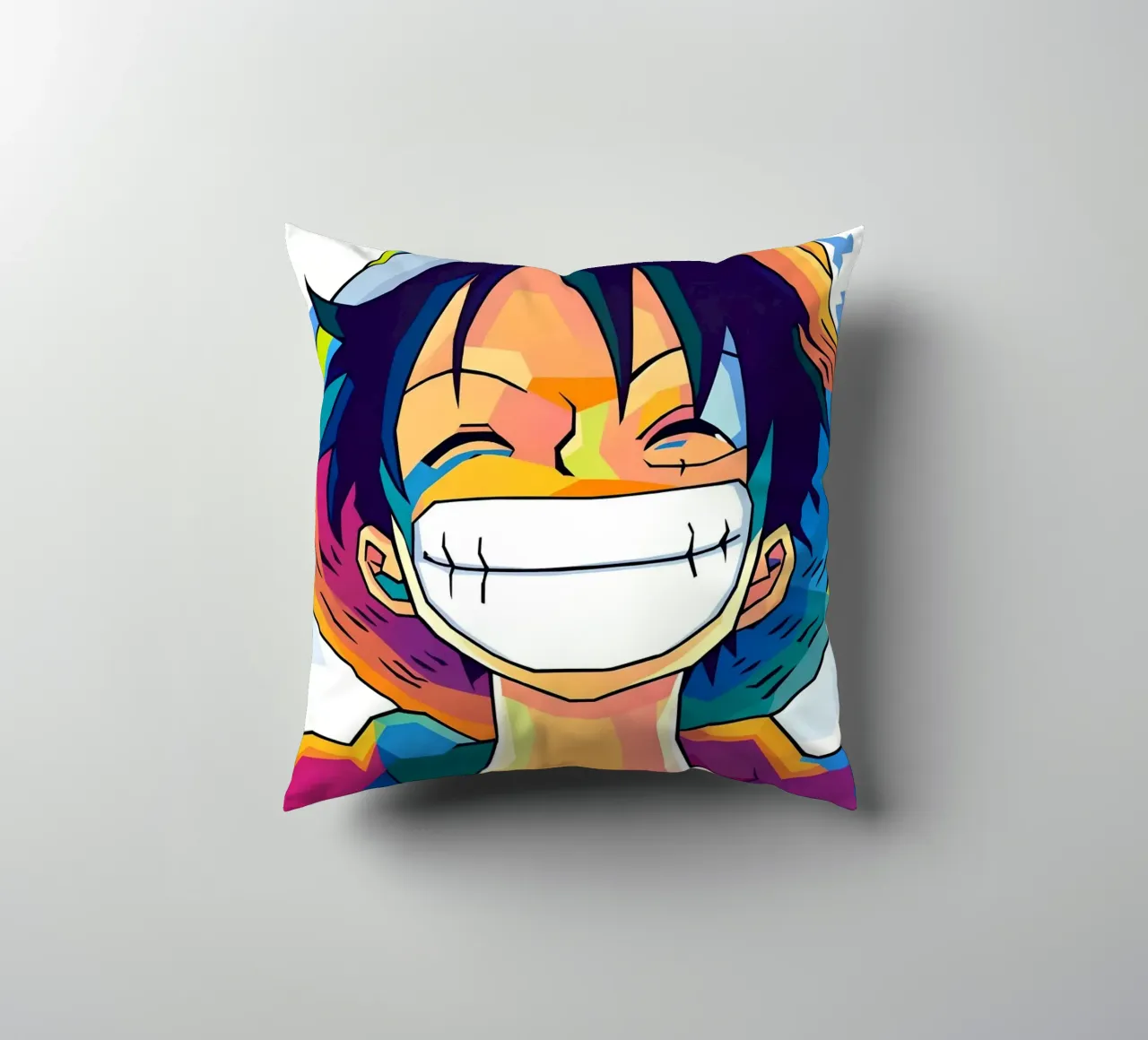 Monkey d Luffy Neon pop art cuscino da BONANZA
