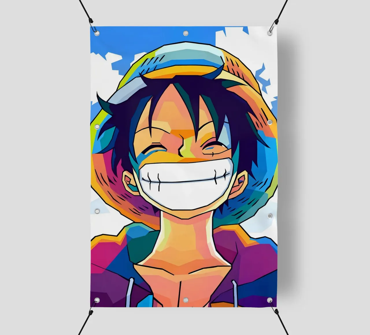Monkey d Luffy Neon pop art telo in pvc da BONANZA