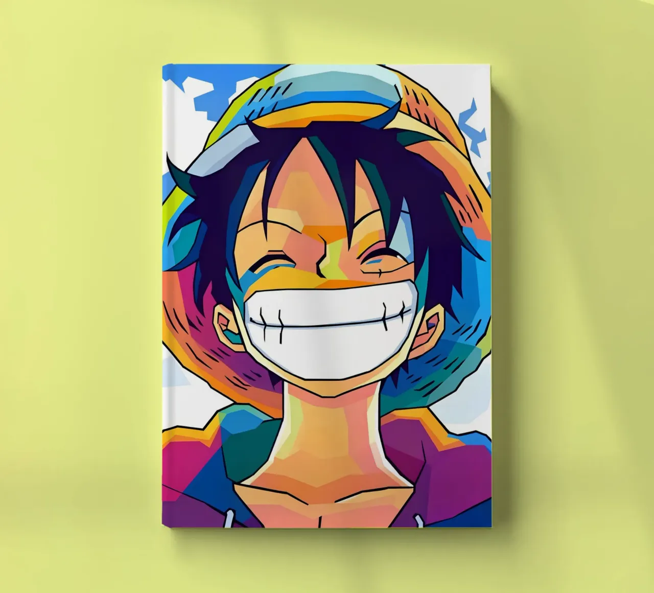 Monkey d Luffy Neon pop art notebook by BONANZA