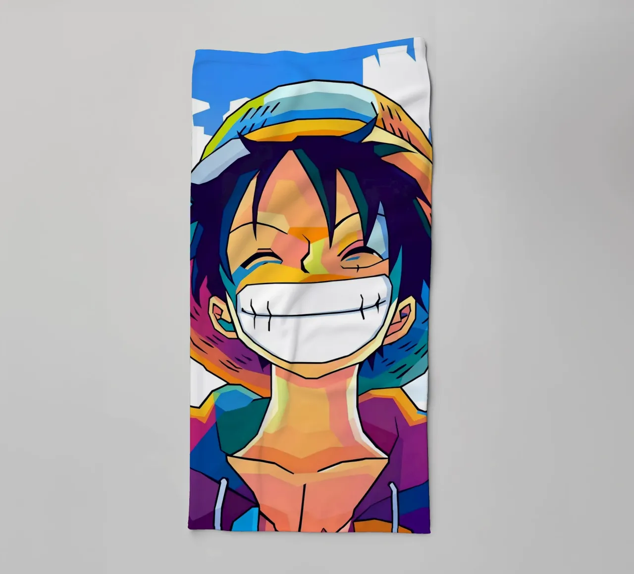Monkey d Luffy Neon pop art asciugamano da bagno da BONANZA