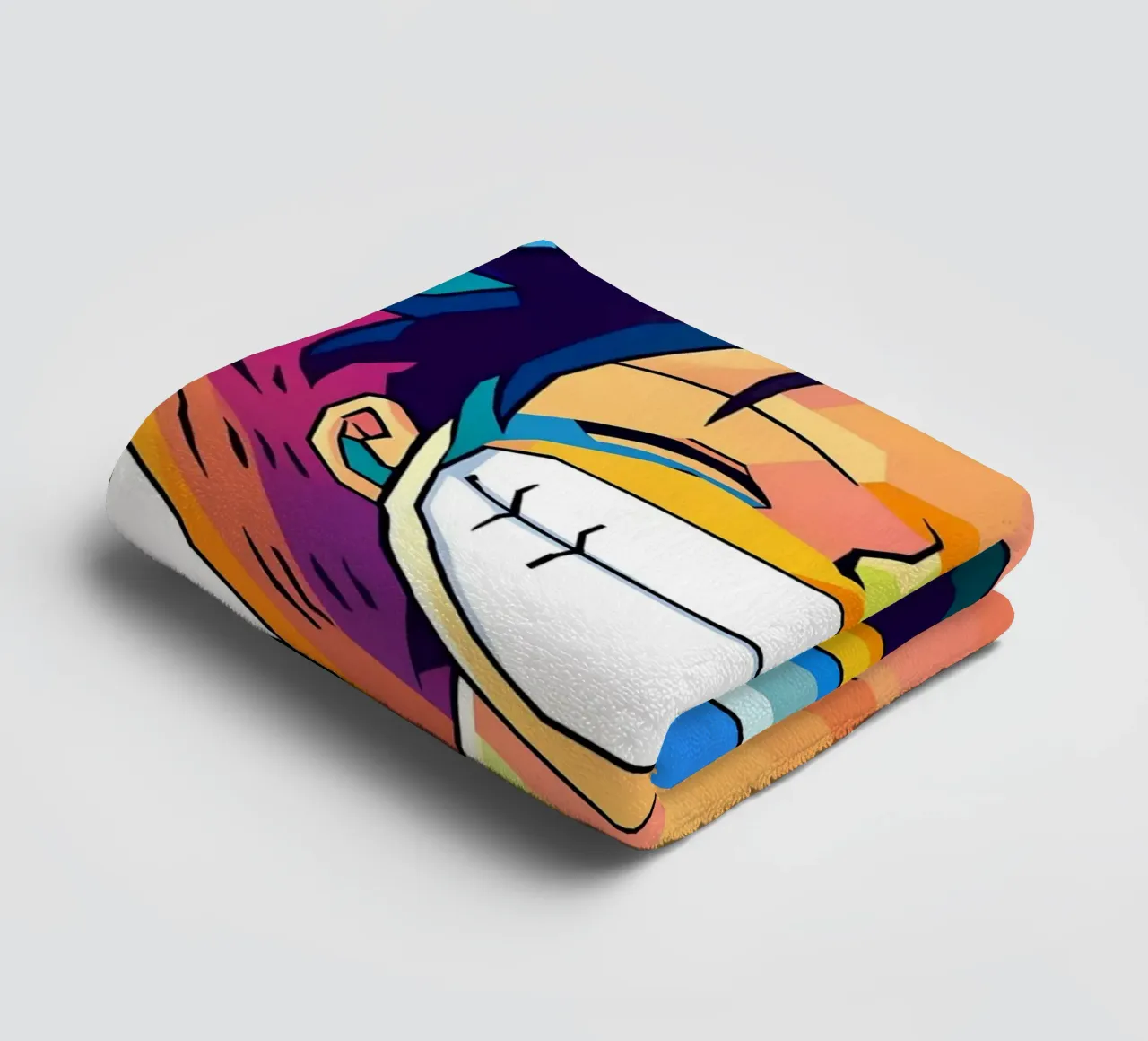 Monkey d Luffy Neon pop art asciugamano da bagno da BONANZA