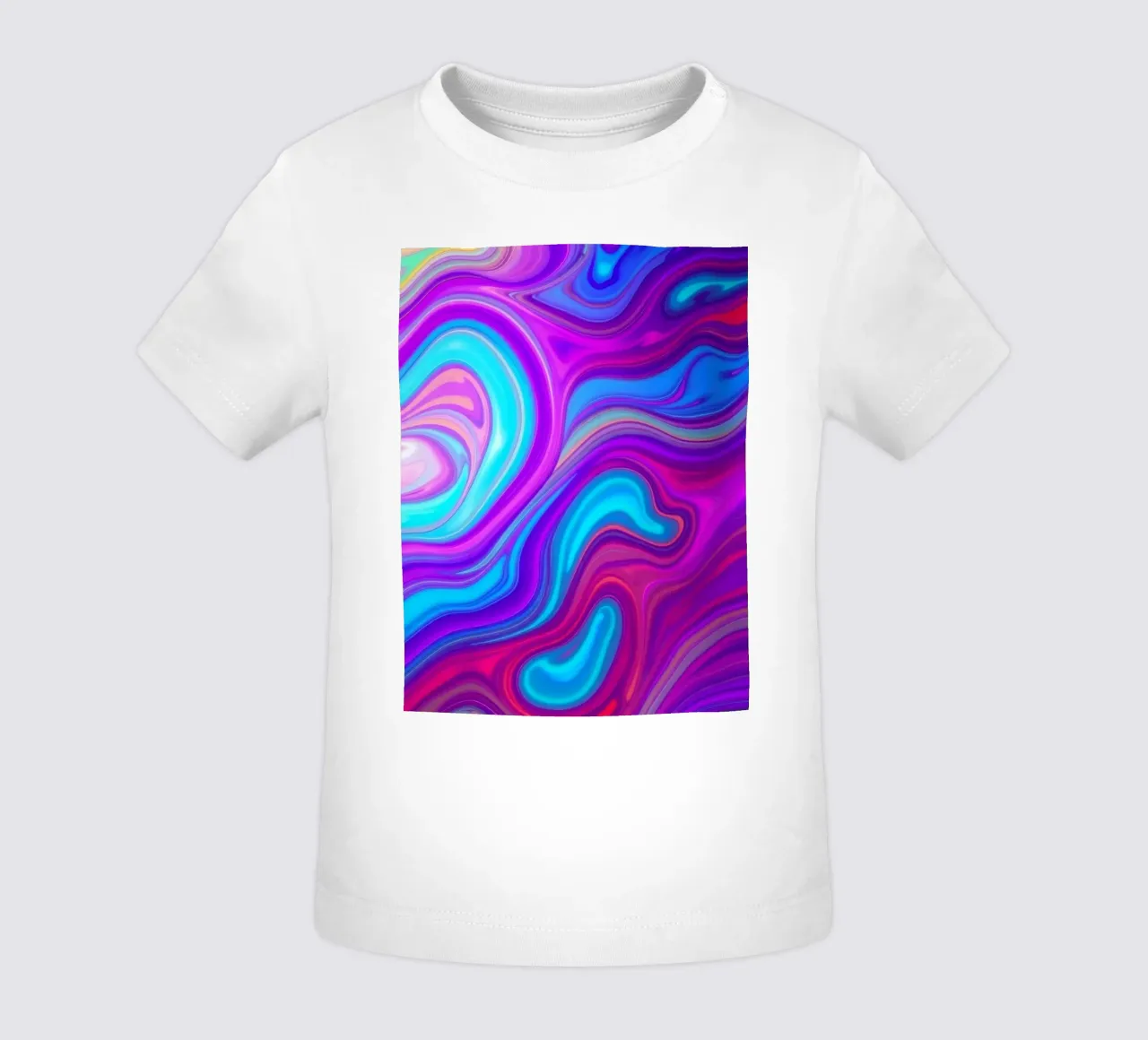 Vibrant abstract background design featuring swirling colors baby t-shirt by DesignDoodle
