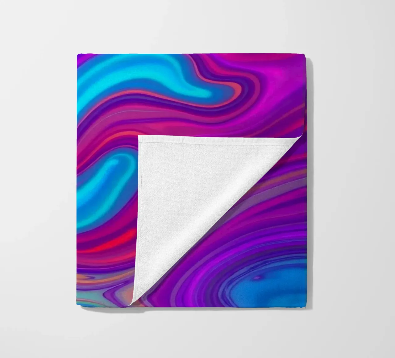 Vibrant abstract background design featuring swirling colors beach towel by DesignDoodle