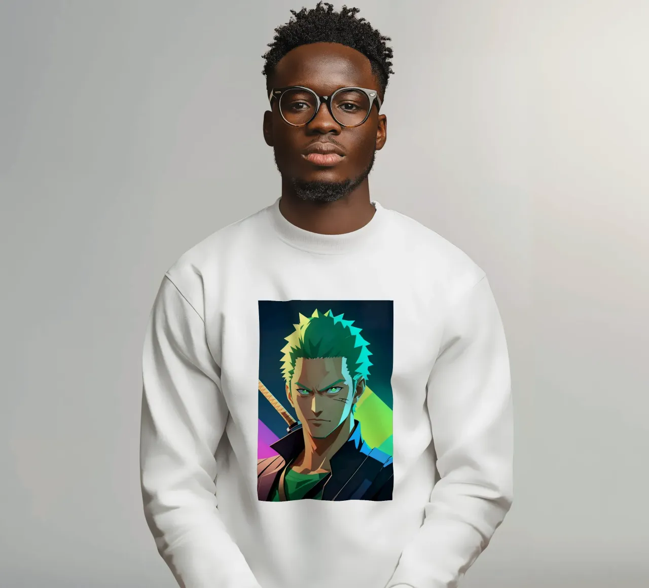 Roronoa zoro Neon pop art felpa da BONANZA