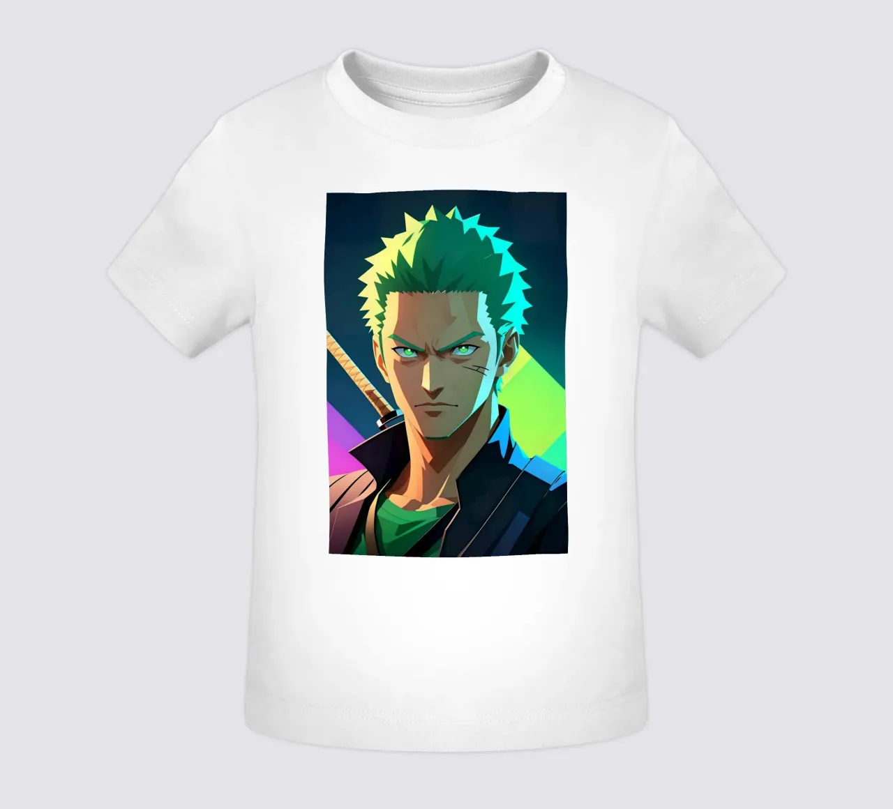 Roronoa zoro Neon pop-art baby t-shirt van BONANZA