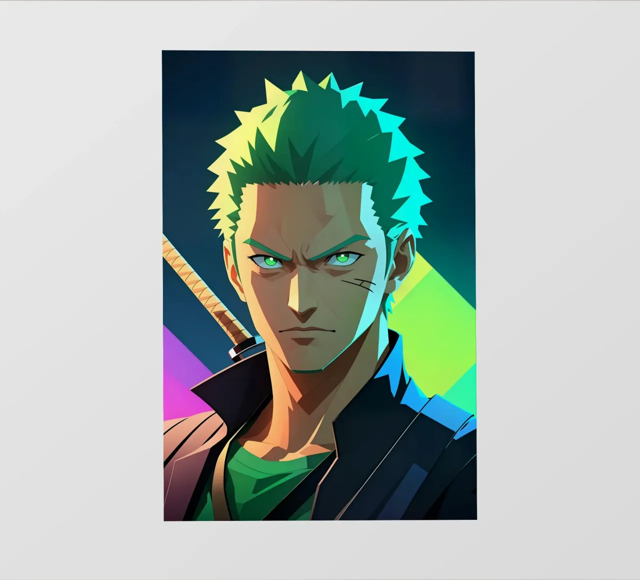 Roronoa zoro Neon pop art telo in pvc da BONANZA