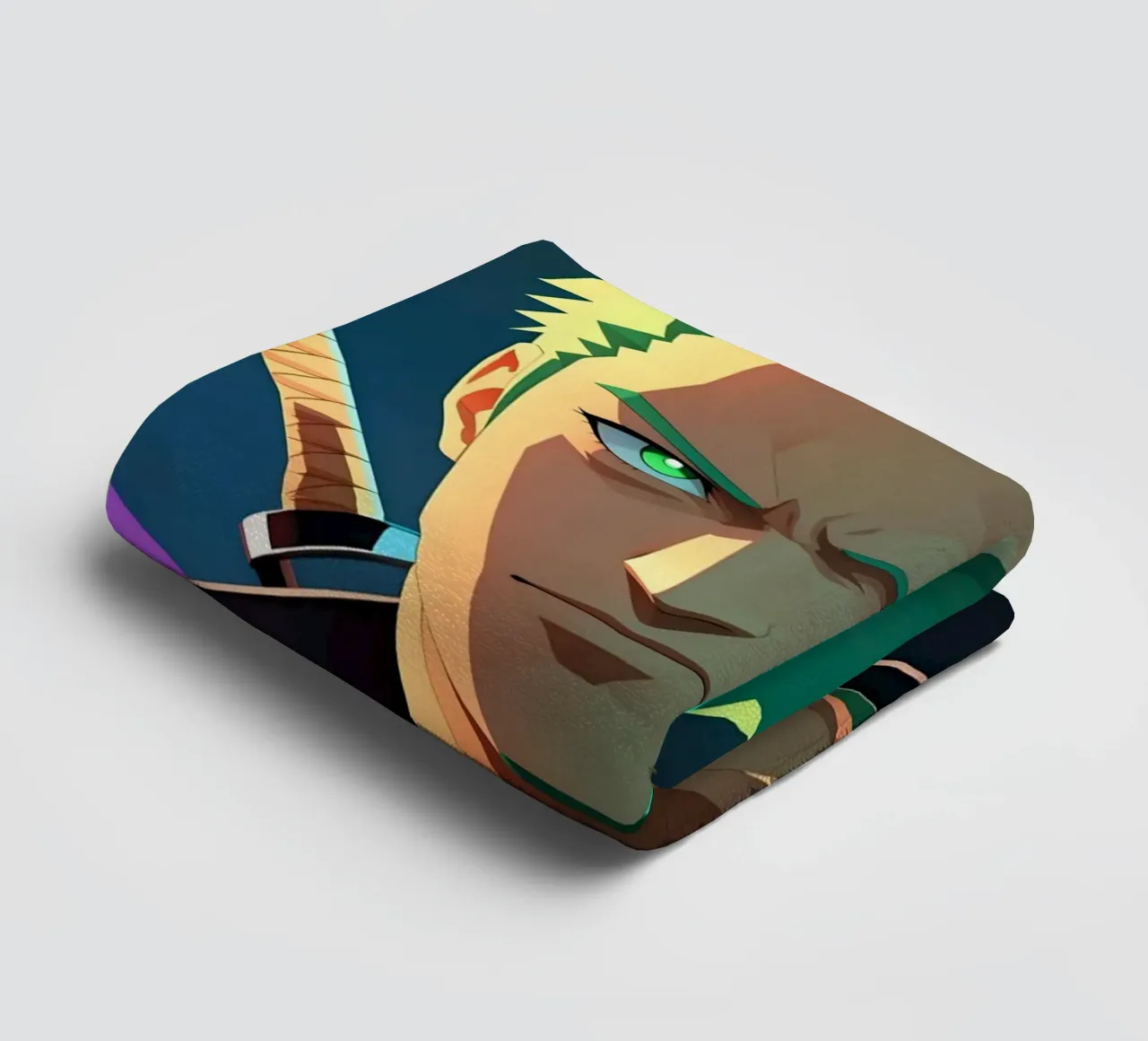 Roronoa zoro Neon pop art towel by BONANZA