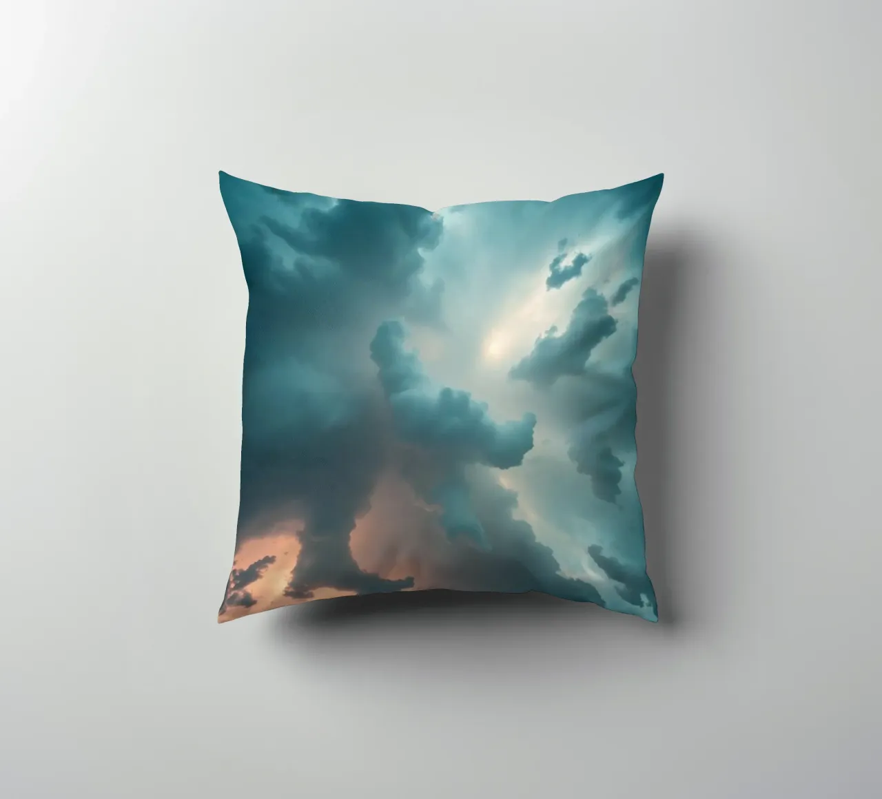 Dramatic cloudy sky formation creating a stunning abstract decorative cushion by DesignDoodle