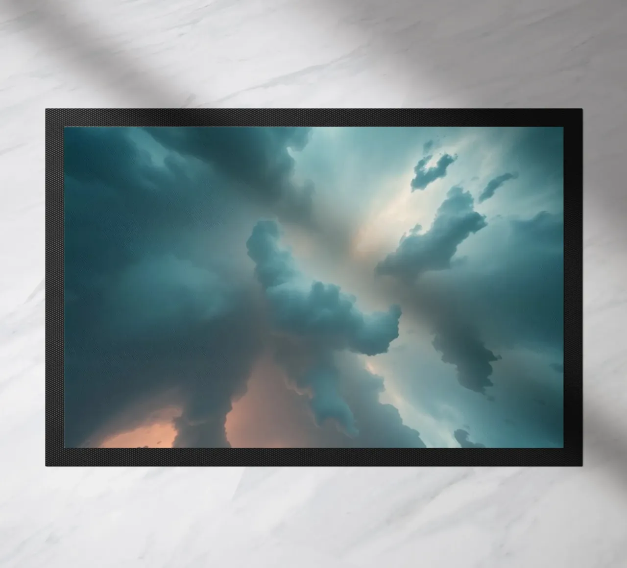 Dramatic cloudy sky formation creating a stunning abstract doormat by DesignDoodle