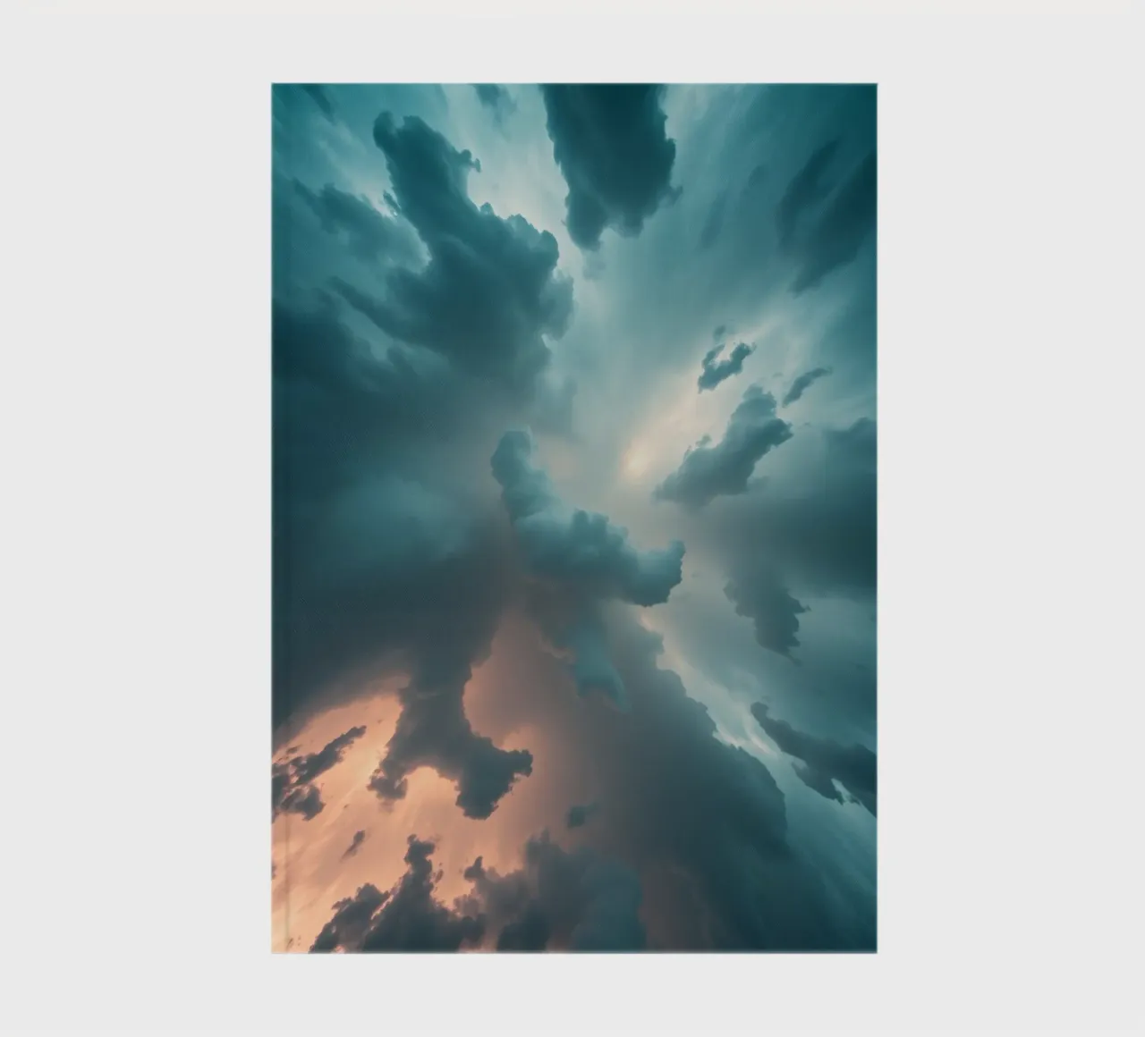 Dramatic cloudy sky formation creating a stunning abstract notebook by DesignDoodle