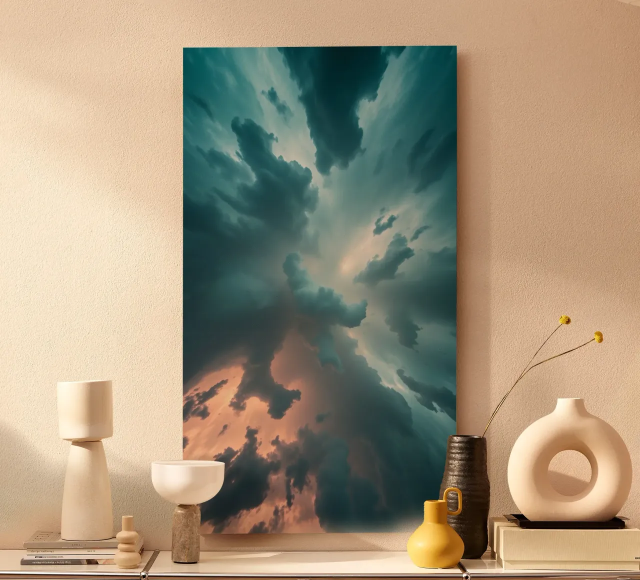 Dramatic cloudy sky formation creating a stunning abstract alu-dibond by DesignDoodle