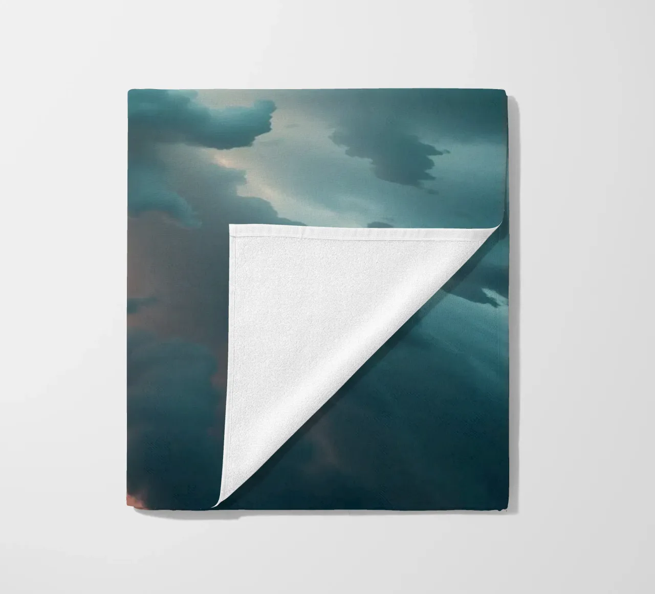 Dramatic cloudy sky formation creating a stunning abstract beach towel by DesignDoodle