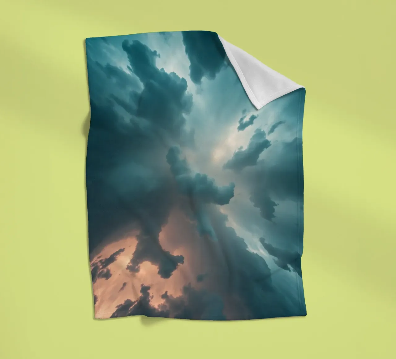 Dramatic cloudy sky formation creating a stunning abstract fleece blanket by DesignDoodle